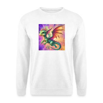 Drache - Unisex Pullover - Weiß - Vorne