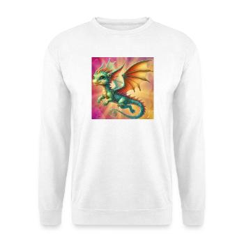 Drache - Unisex Pullover - Weiß - Vorne
