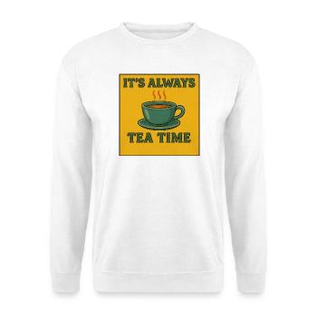 Always Tea Time Illustration - Unisex Pullover - Weiß - Vorne