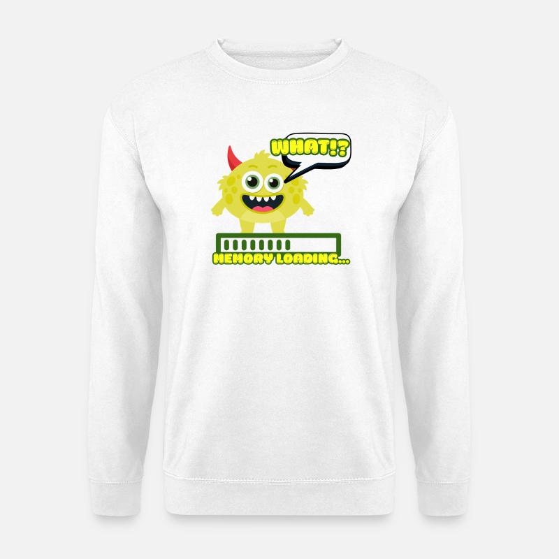 Memory Loading Monster Meme - Unisex Sweatshirt - white