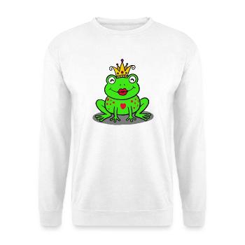 Royal frog with heart - Unisex Sweatshirt - white - Front