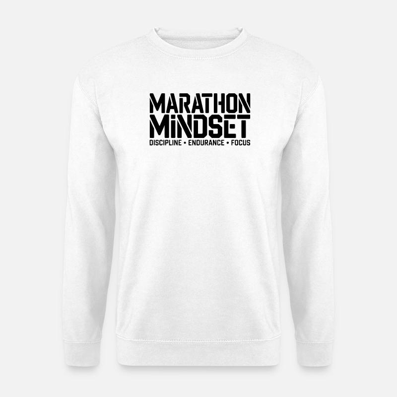 Marathon Mindset: Disziplin & Ausdauer - Unisex Pullover - Weiß