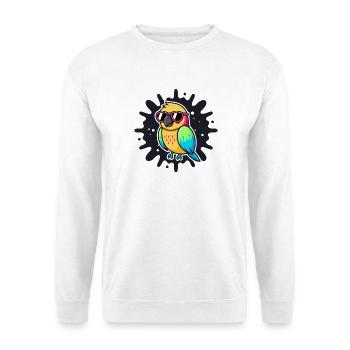 Parrot Pop Art Pink Glasses - Unisex Sweatshirt - white - Front
