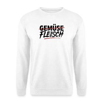 Gemüse Durchgestrichen Fleisch Unterstrichen - Unisex Pullover - Weiß - Vorne