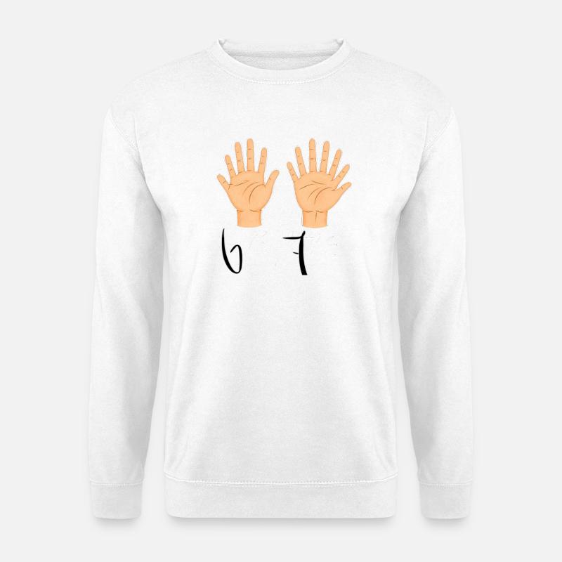 Double Open Hands Illustration - Unisex Pullover - Weiß