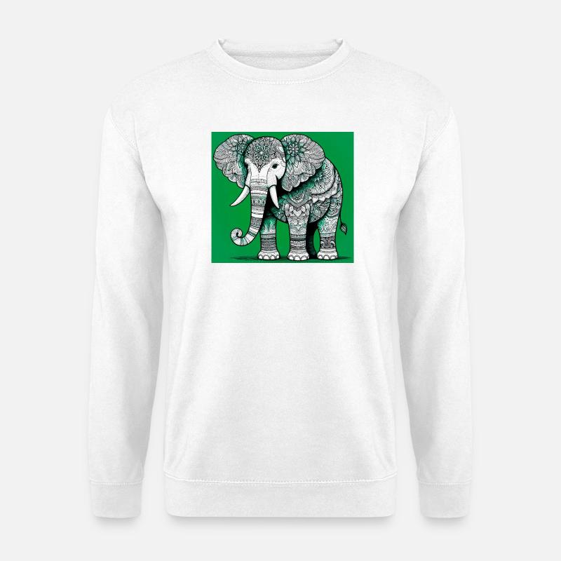Elefant - Unisex Pullover - Weiß
