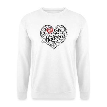 Ich Liebe Mallorca Herz - Unisex Pullover - Weiß - Vorne