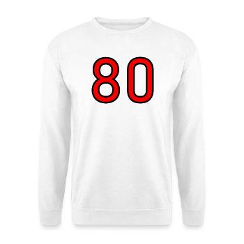 80. 80 YEARS. 80th ANNIVERSARY. 80 YEARS ANNIVERSARY. - Unisex Sweatshirt - white - Front