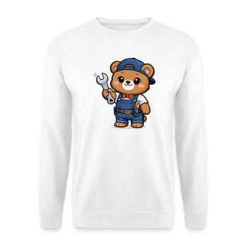 Little Bear Craftsman with Wrench - Unisex Sweatshirt - white - Front