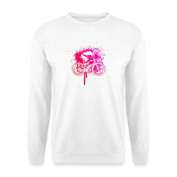 Geschenkidee für einen Roadbike mit Roadbike - Unisex Pullover - Weiß - Vorne - Alina (178cm) & Michal (187cm)