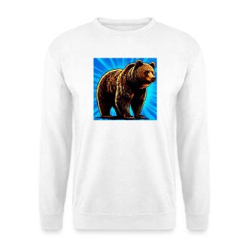 ours - Sweat-shirt Unisexe - blanc - Devant