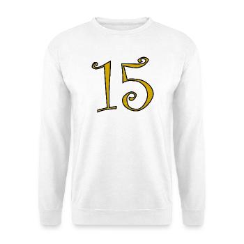 15. 15 YEARS. 15th ANNIVERSARY. 15 YEAR ANNIVERSARY. - Unisex Sweatshirt - white - Front