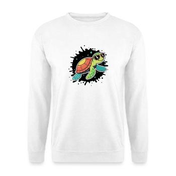 Chic Cosmic Turtle in Sunglasses - Unisex Sweatshirt - white - Front