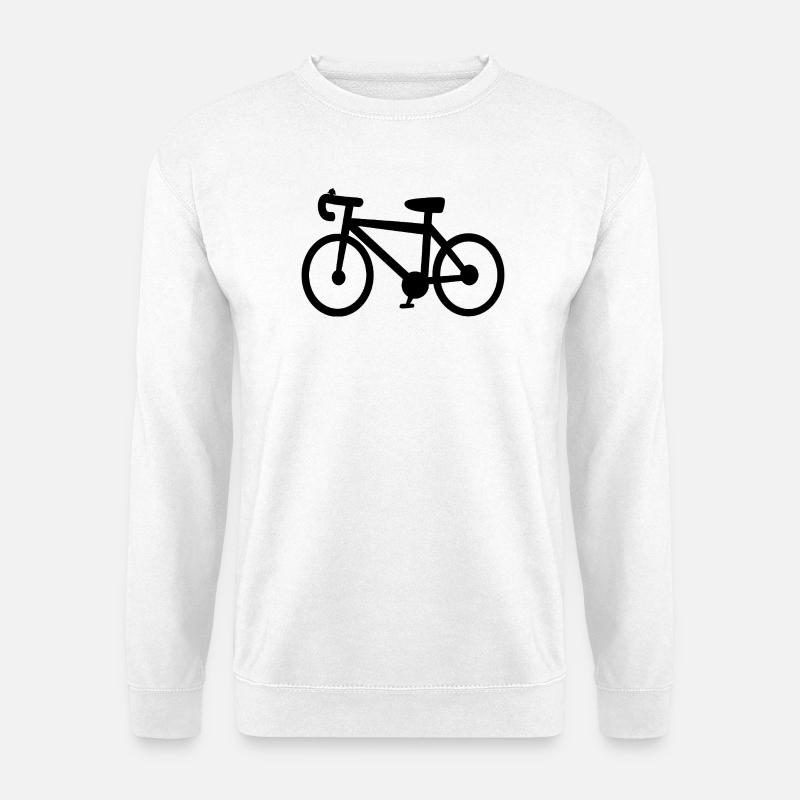 Minimal Bicycle Silhouette - Unisex Sweatshirt - white