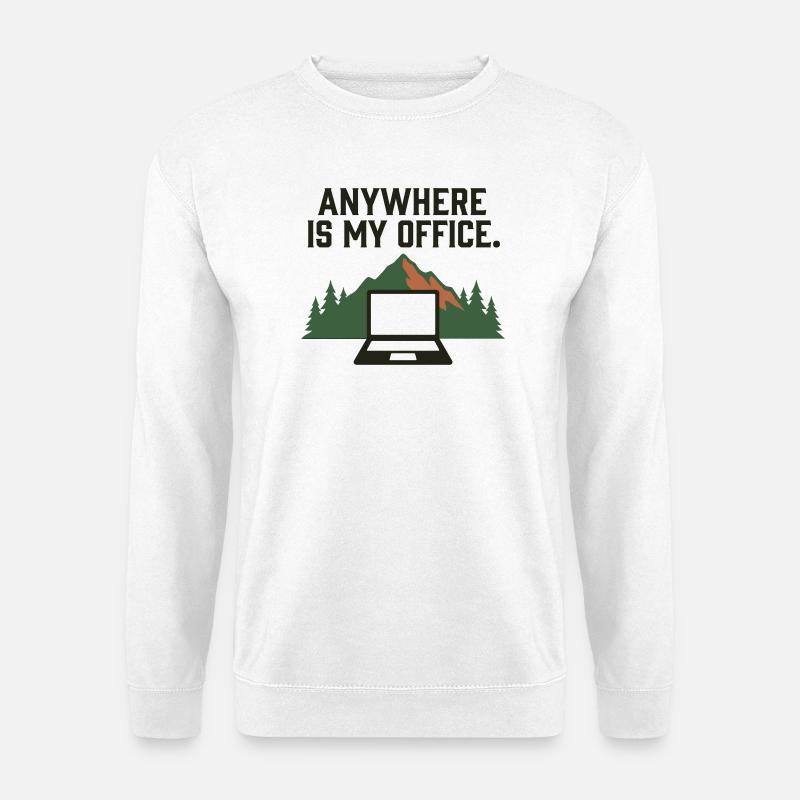 Office Anywhere Freedom Remote-Arbeit - Unisex Pullover - Weiß