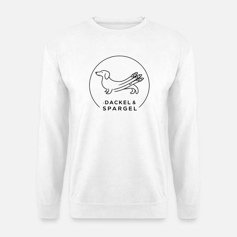 dackel und spargel - Unisex Pullover - Weiß