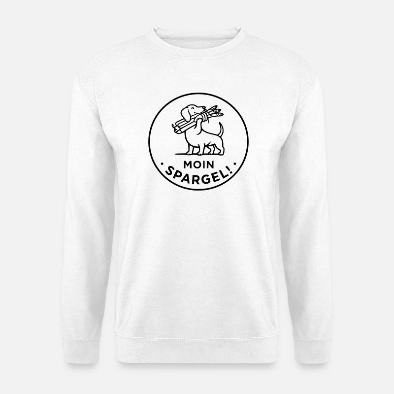 moin spargel dackel hund - Unisex Pullover - Weiß