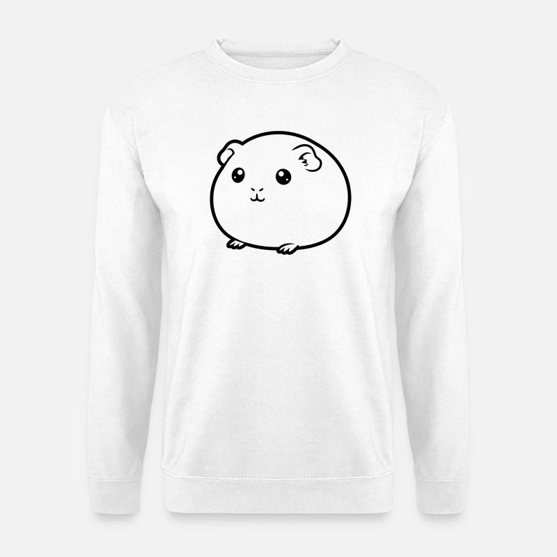 Silhouette de bande dessinée cobaye grasse - Sweat-shirt Unisexe - blanc