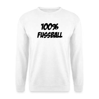 100% Football : Le Design des Vrais Passionnés - Sweat-shirt Unisexe - blanc - Devant