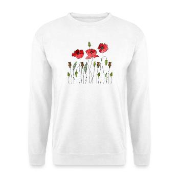 Fleur - Sweat-shirt Unisexe - blanc - Devant