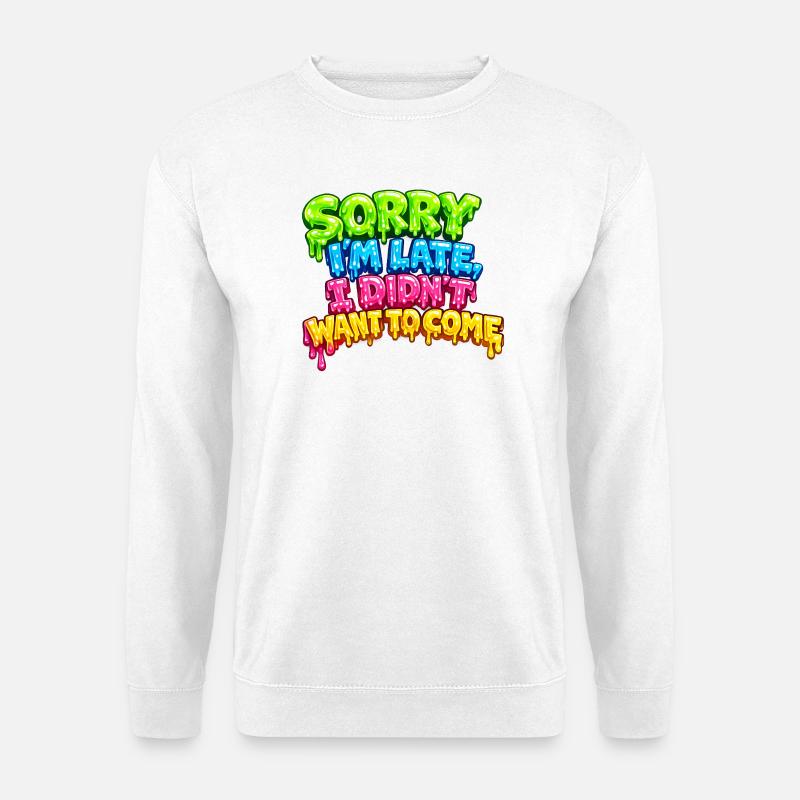 Neon Boiling Late Message - Unisex Sweatshirt - white