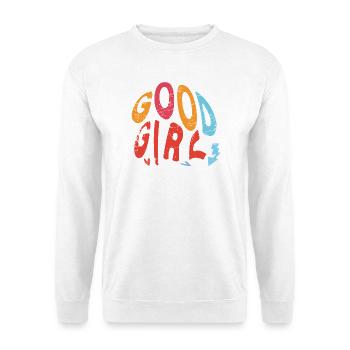 Good Girl - Unisex Pullover - Weiß - Vorne - Alina (178cm) & Michal (187cm)