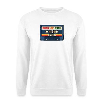 Best of 1981 – Retro Mixtape im Vintage-Look - Unisex Pullover - Weiß - Vorne