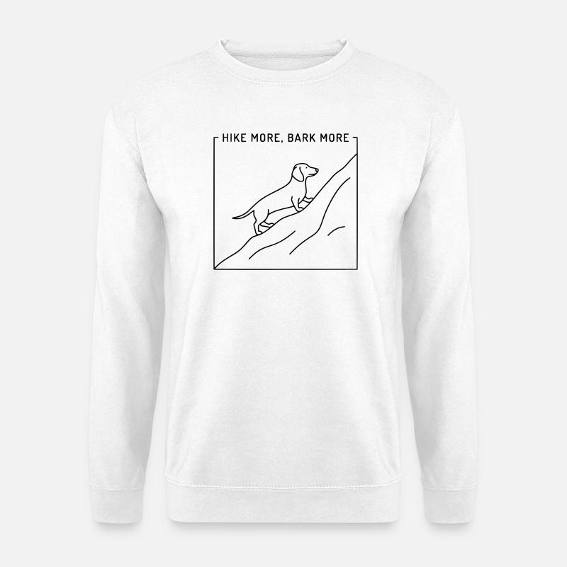 Hike More Bark More - Unisex Pullover - Weiß
