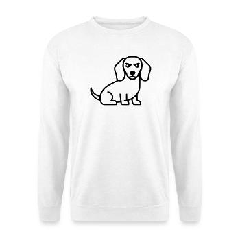 Mauvais Teckel Rond-plan - Sweat-shirt Unisexe - blanc - Devant