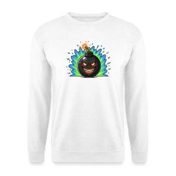 Boule de bombe en colère néonburst - Sweat-shirt Unisexe - blanc - Devant