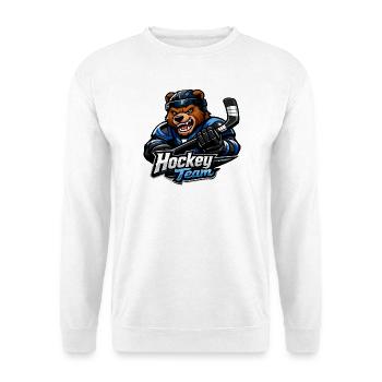Bär Eishockey Team Maskottchen - Unisex Sweatshirt - white - Front
