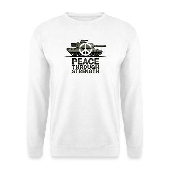 Peace Over Tanks Emblem - Unisex Sweatshirt - white - Front