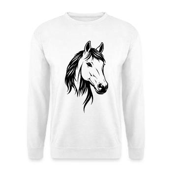 Tête de cheval - Sweat-shirt Unisexe - blanc - Devant