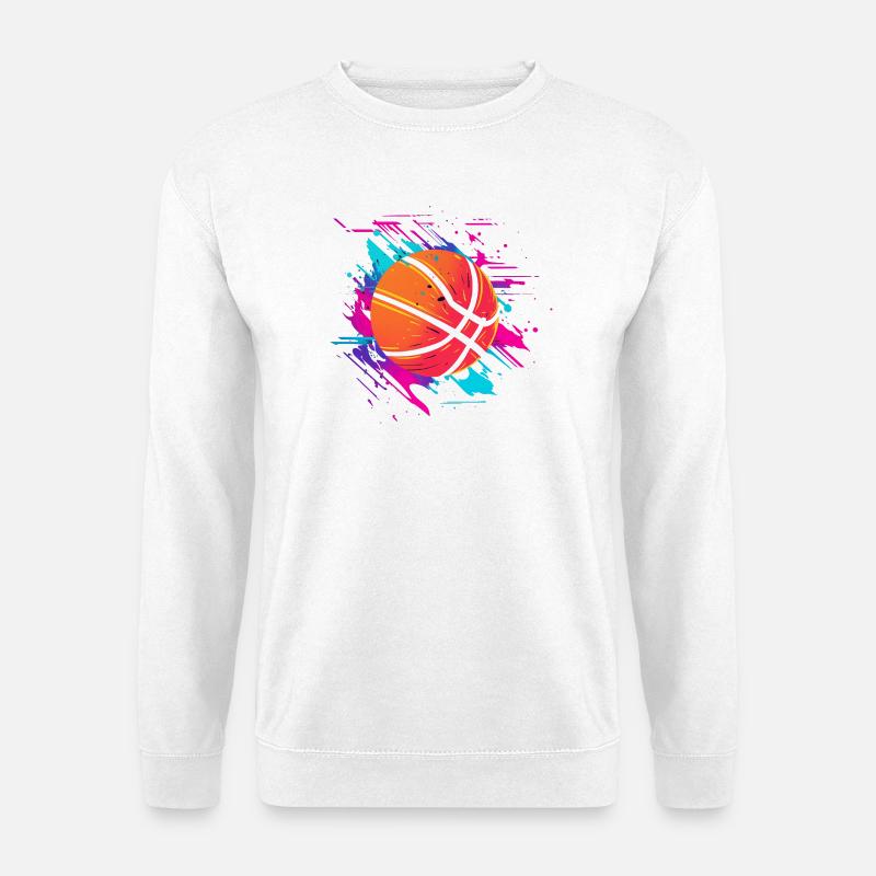 Basketball Synthwave - Unisex Sweatshirt - white