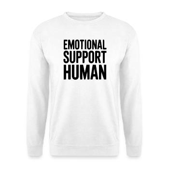 Emotional Support Human - Unisex Sweatshirt - white - Front