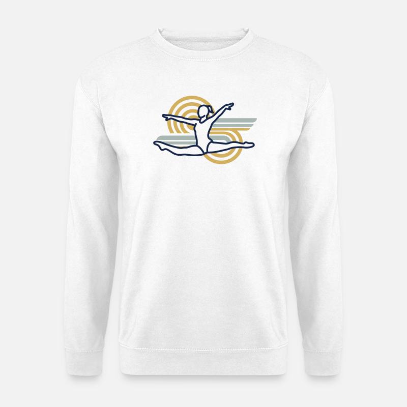 Gymnastik im Sonnenkreis - Unisex Pullover - Weiß