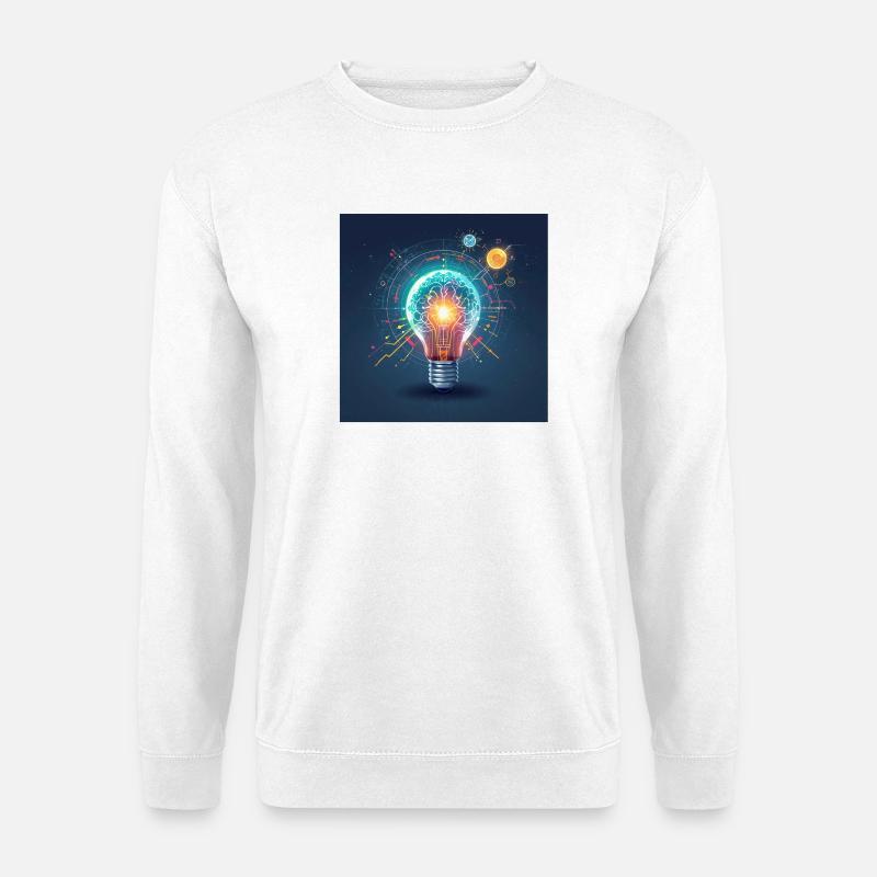Innovation der Neon-Gehirnlampe - Unisex Pullover - Weiß