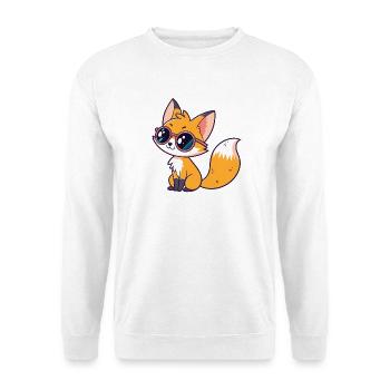 Fox Cub Glam Cool Glasses - Unisex Sweatshirt - white - Front
