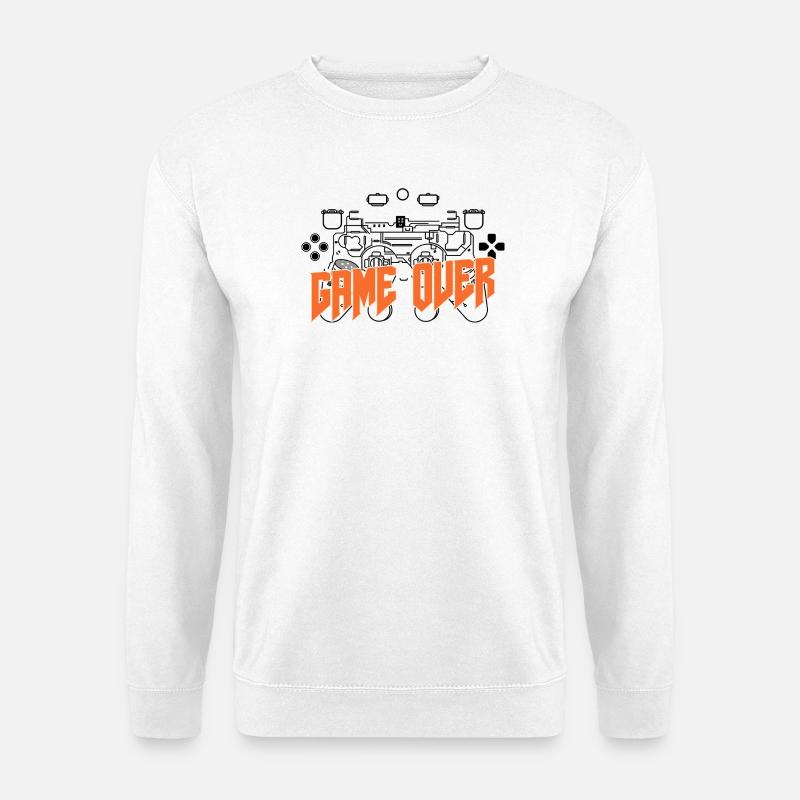 Game Over Retro Orange Bold - Unisex Pullover - Weiß