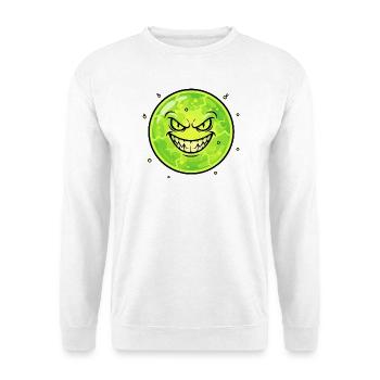 Lune Sombre avec un sourire - Sweat-shirt Unisexe - blanc - Devant