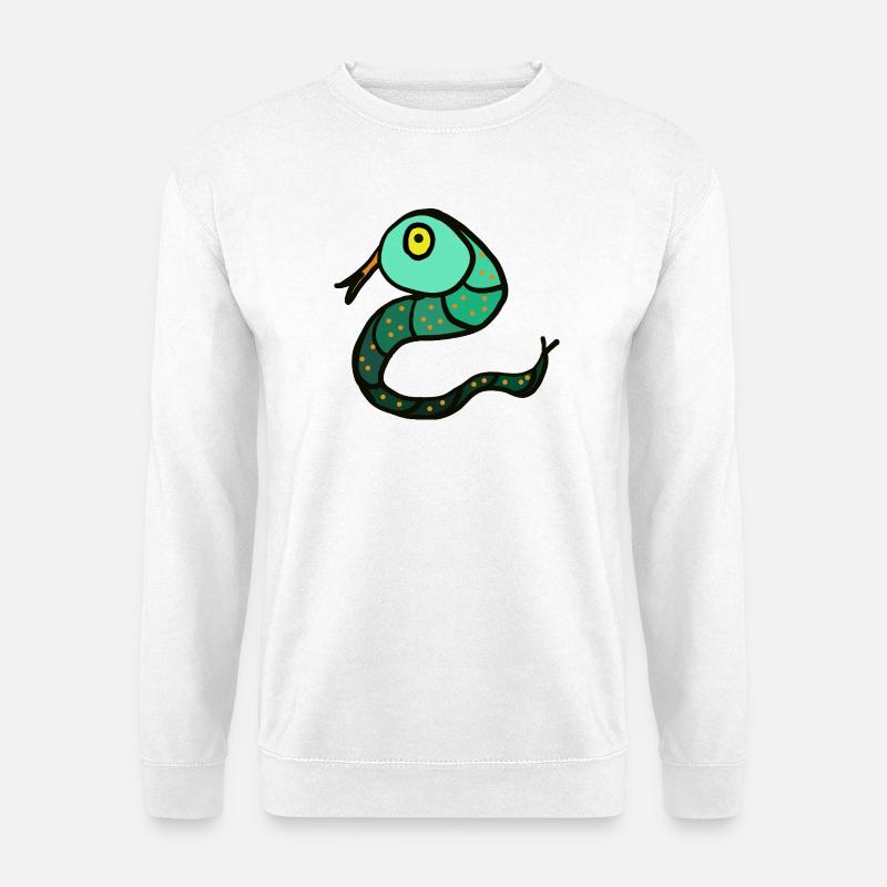 Schlange Reptilien Kinder - Unisex Pullover - Weiß