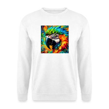 Papagei - Unisex Pullover - Weiß - Vorne