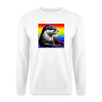 loutre - Sweat-shirt Unisexe - blanc - Devant