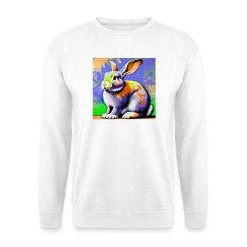 Kaninchen - Unisex Pullover - Weiß - Vorne