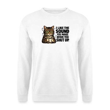 Kaffee Katzen im Noir-Stil - Geschenk  Morgenmuffe - Unisex Pullover - Weiß - Vorne