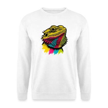 Bearded Dragon Pop Art Colorful Urban Style - Unisex Sweatshirt - white - Front