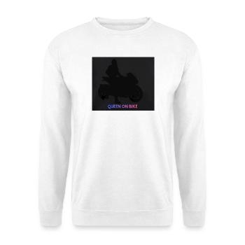 Queen on the motorcycle - Unisex Sweatshirt - white - Front