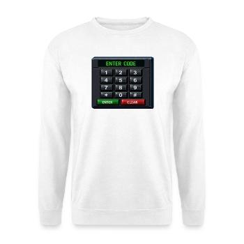 Geben Sie Code Keypad Neon ein - Unisex Pullover - Weiß - Vorne