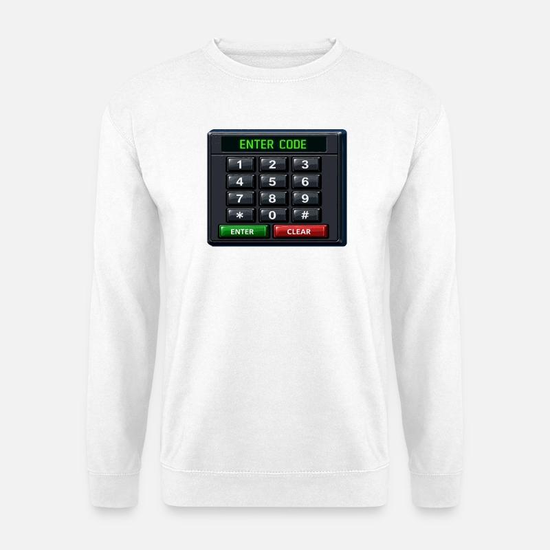 Geben Sie Code Keypad Neon ein - Unisex Pullover - Weiß