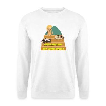 Leveln auf meine eigene Weise - Unisex Pullover - Weiß - Vorne